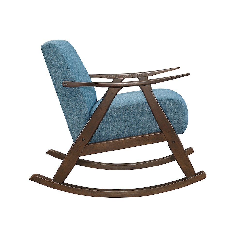 Waithe Textured Rocking Chair in Blue