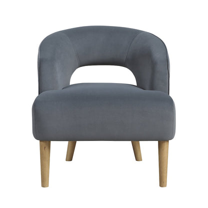 Dorset Velvet Accent Chair in Dark Gray