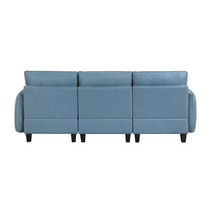 Garren Textured Sofa in Blue