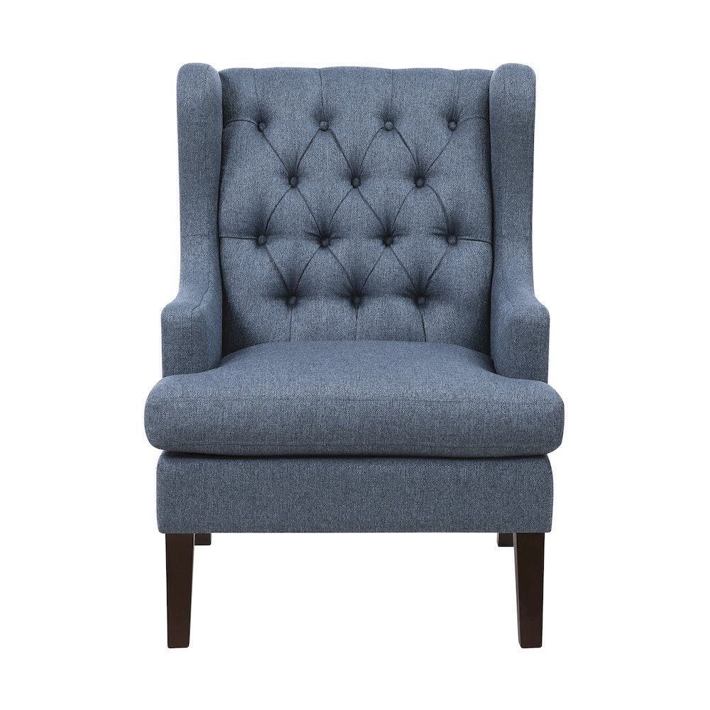 Quent Textured Accent Chair in Blue