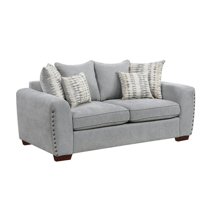 Hume Chenille Love Seat in Gray