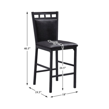 Olney Faux Marble Counter Height Dining Table Set (Set of 5) in Black