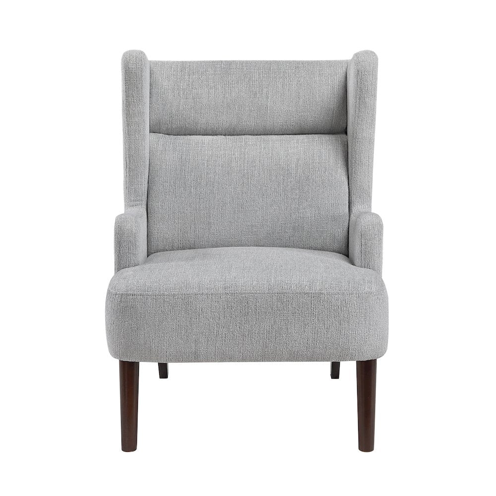 Alden Chenille Accent Chair in Gray