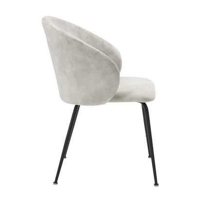 Cosimo Velvet Dining Room Side Chair, set of 2 in Beige
