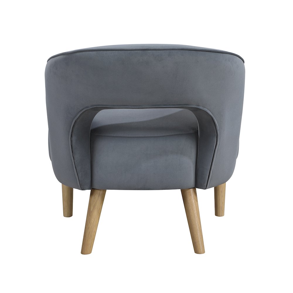 Dorset Velvet Accent Chair in Dark Gray