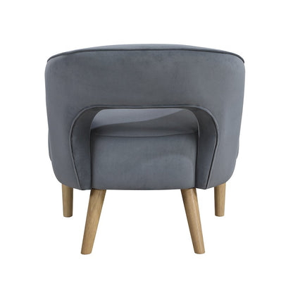 Dorset Velvet Accent Chair in Dark Gray