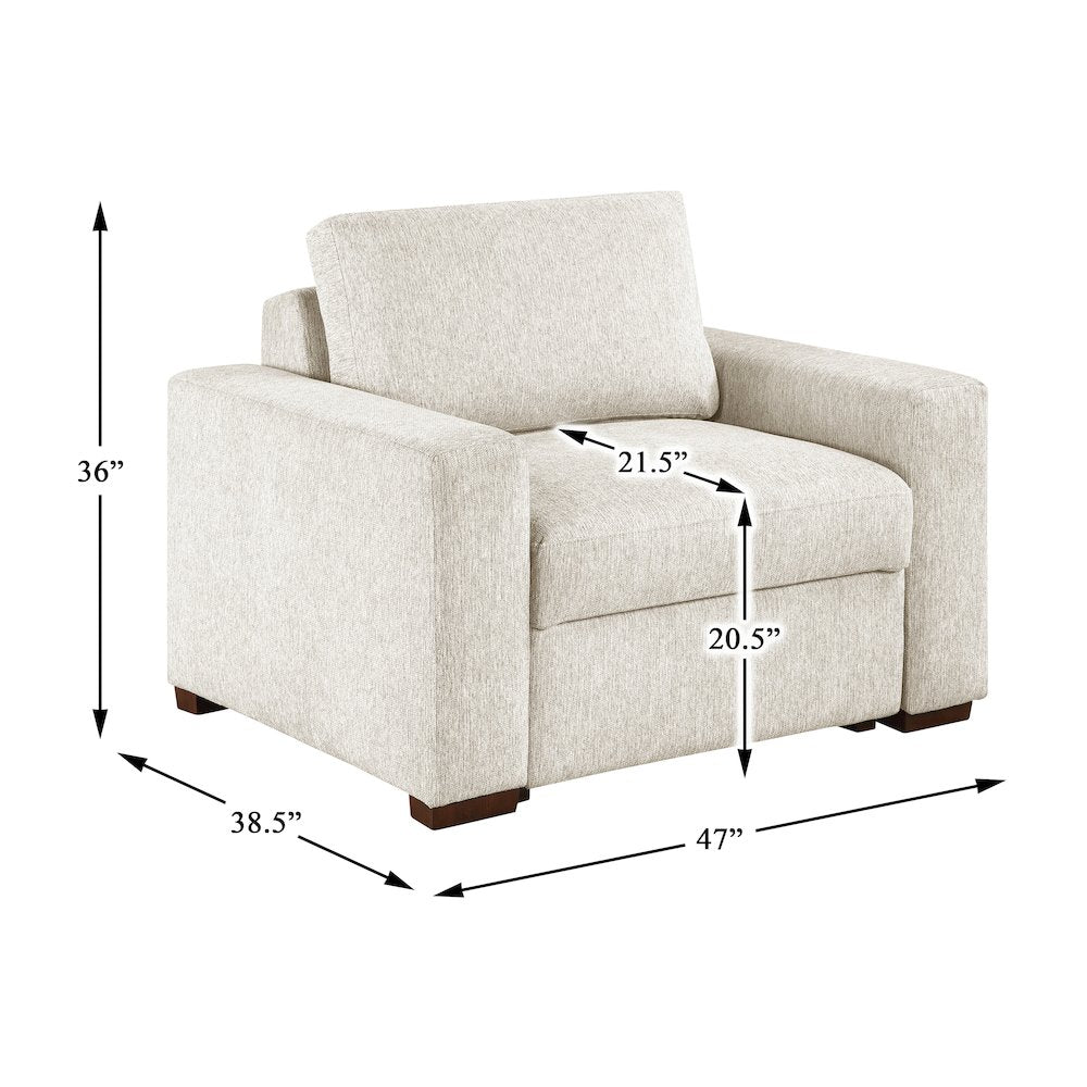 Isla Microfiber Chair in Beige