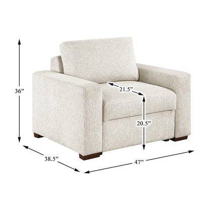 Isla Microfiber Chair in Beige