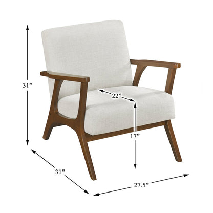 Arden Chenille Accent Chair in Beige