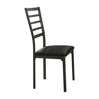 Madigan Metal Writing Desk with Chair in Black