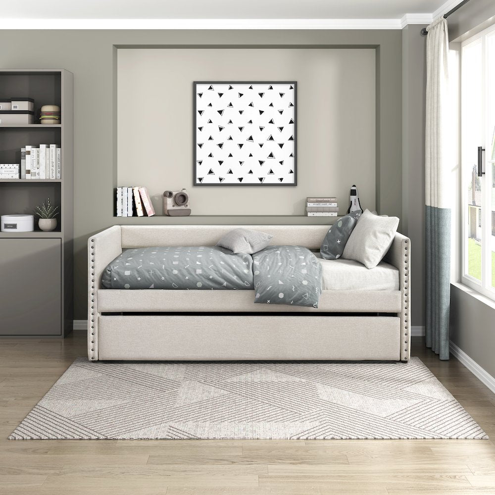 Boynton Textured Daybed in Beige