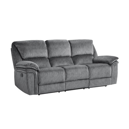 Muirfield Microfiber 3pc Set: Sofa, Love, Chair in Gray