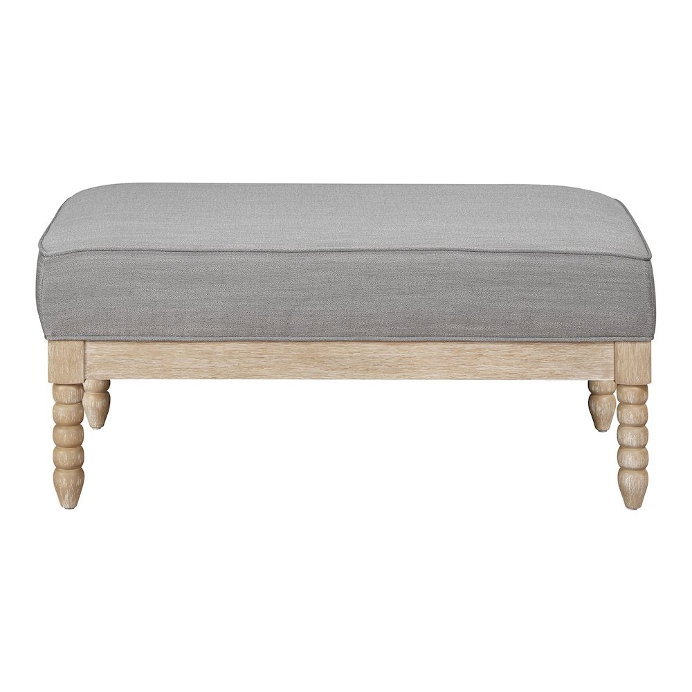 Hampstead Textured Ottoman in Gray
