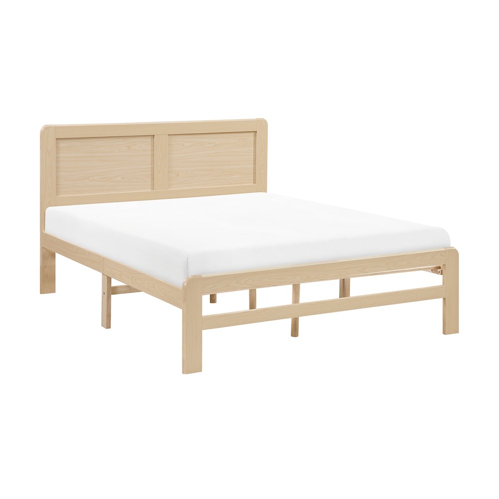 Carter Asian Hardwood Full Platform Bed in Natural