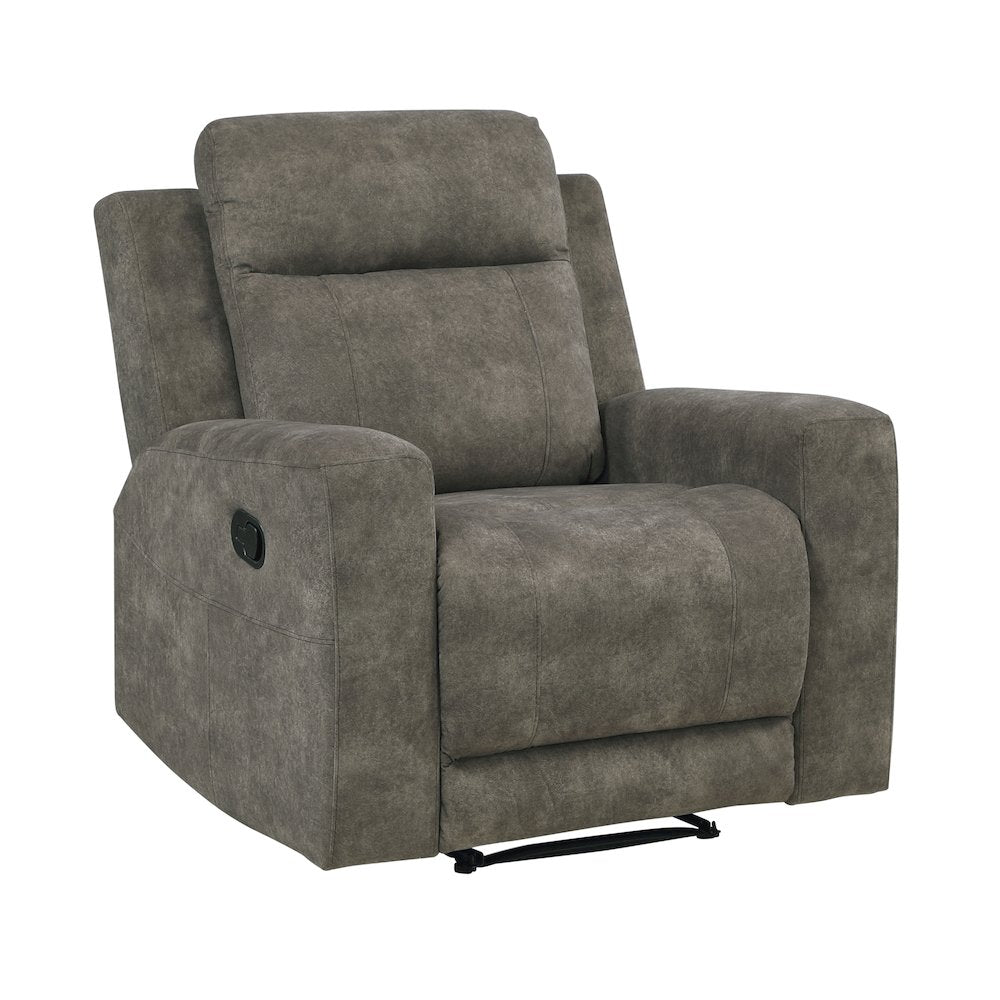Muncie Microfiber 3pc Set: Sofa, Love, Chair in Brown