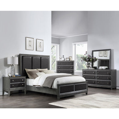 West End Poplar Nightstand in Wire-Brushed Gray