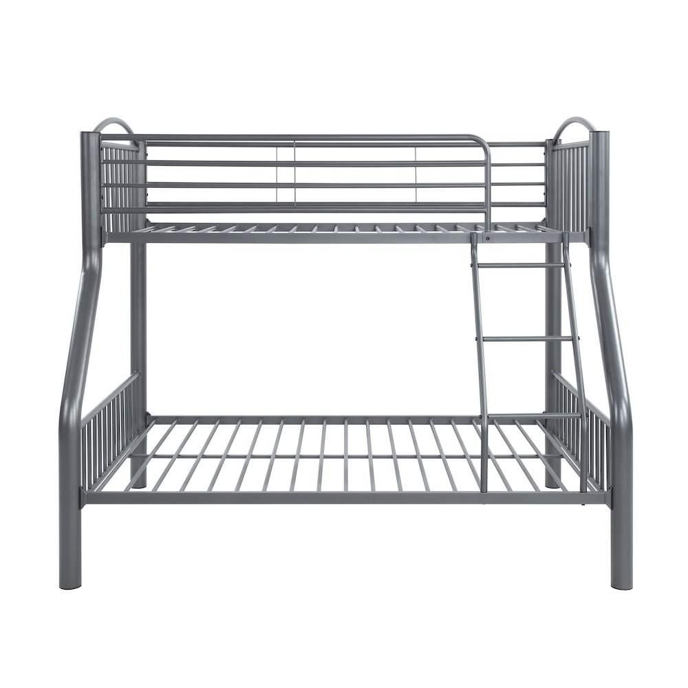 Beckett Metal Twin Over Full Metal Bunk Bed in Gray