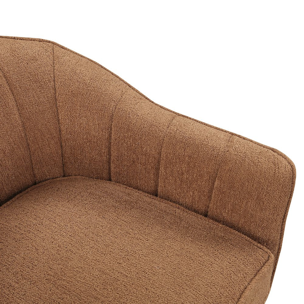 Cutler Textured Accent Chair in Rust