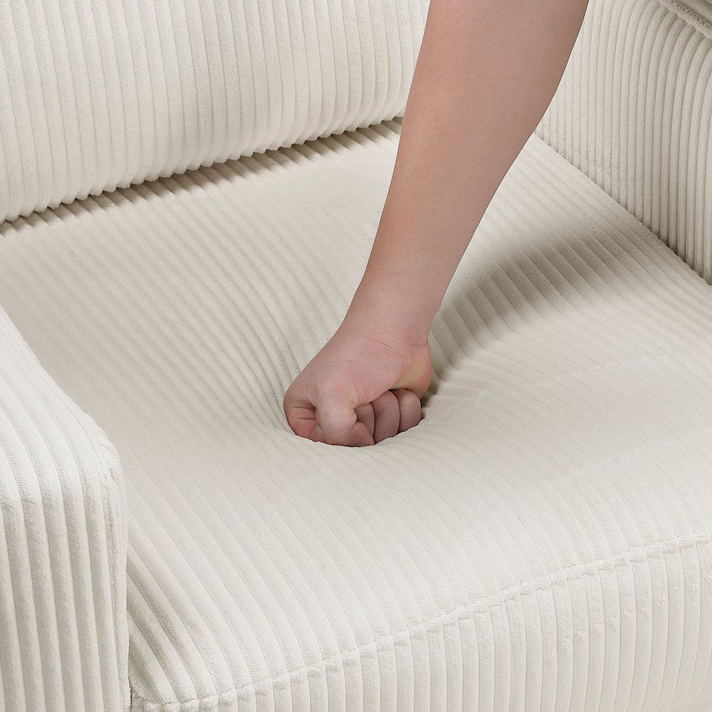 Crandall Corduroy Chair in Beige