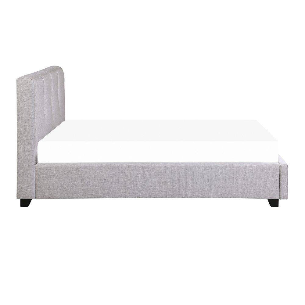 Aitana Textured California King Platform Bed in Gray