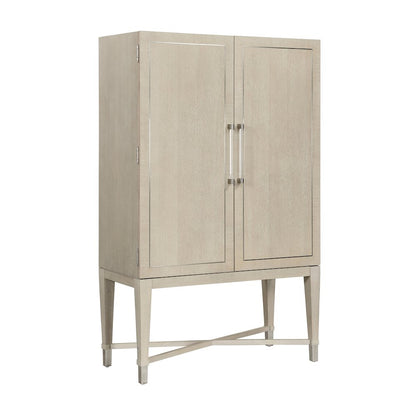 Genoa Oak Veneer Bar Cabinet in Light Oak Finish
