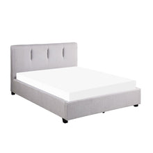 Aitana Textured Full Platform Bed in Gray