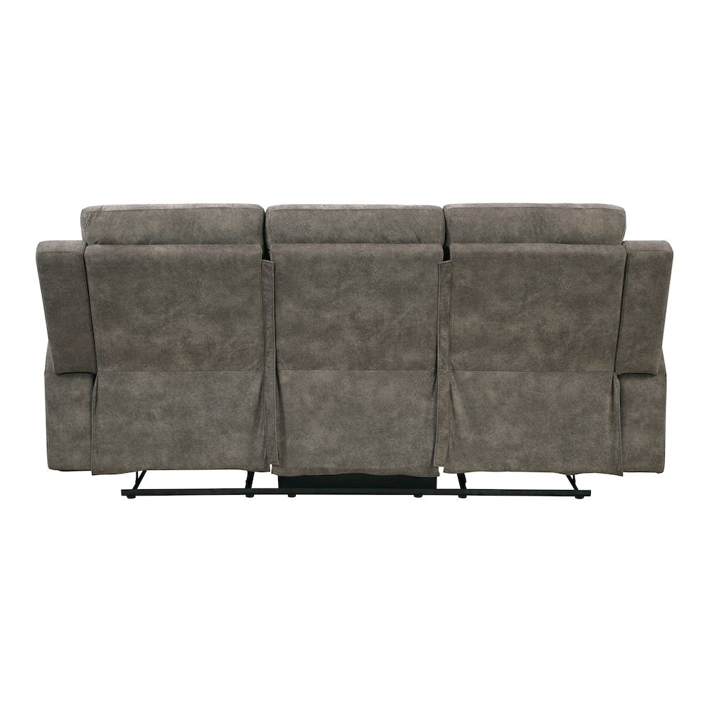Muncie Microfiber 3pc Set: Sofa, Love, Chair in Brown