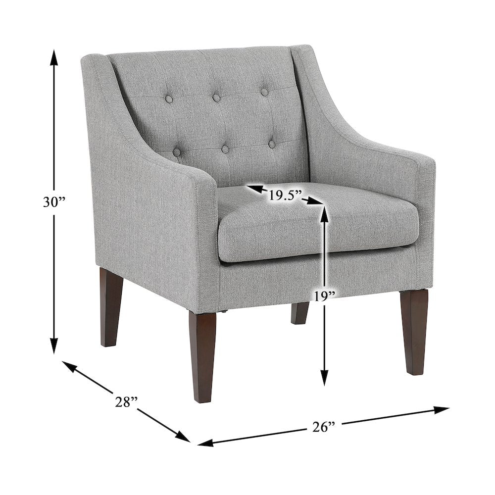 Knox Textured Accent Chair in Gray