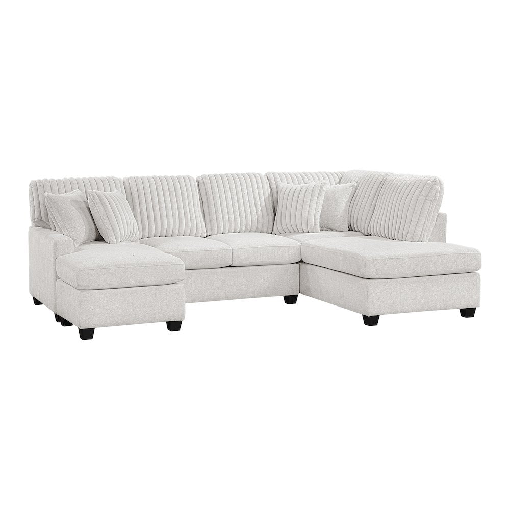 Lawson Cheniille, Corduroy 2-Piece Sectional with Left Chaise in Taupe
