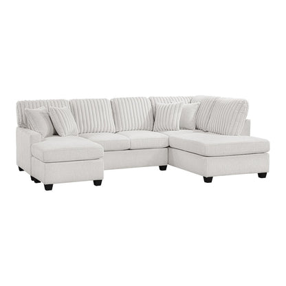 Lawson Cheniille, Corduroy 2-Piece Sectional with Left Chaise in Taupe