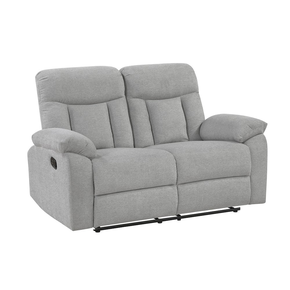 Jules Chenille 2pc Set: Sofa, Love in Gray