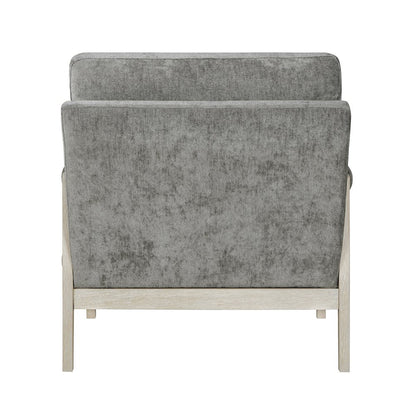 Umar Chenille Accent Chair in Brownish Gray