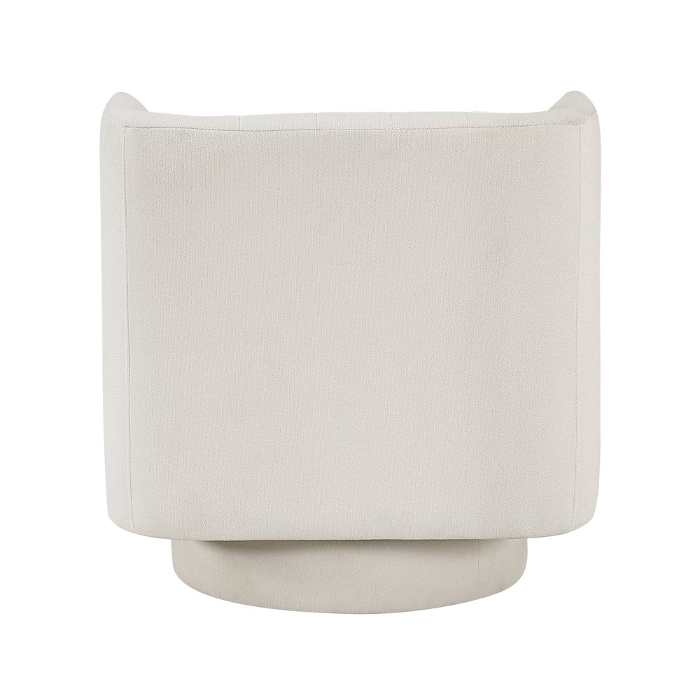 Joyce Textured Swivel Chair in Beige