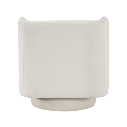 Joyce Textured Swivel Chair in Beige