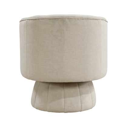 Lonita Velvet Swivel Chair in Taupe