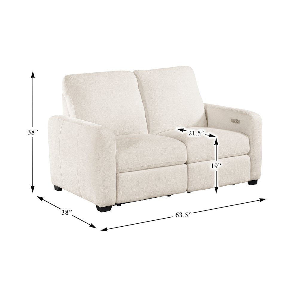 Vera Chenille 2pc Set: Sofa, Love in Beige
