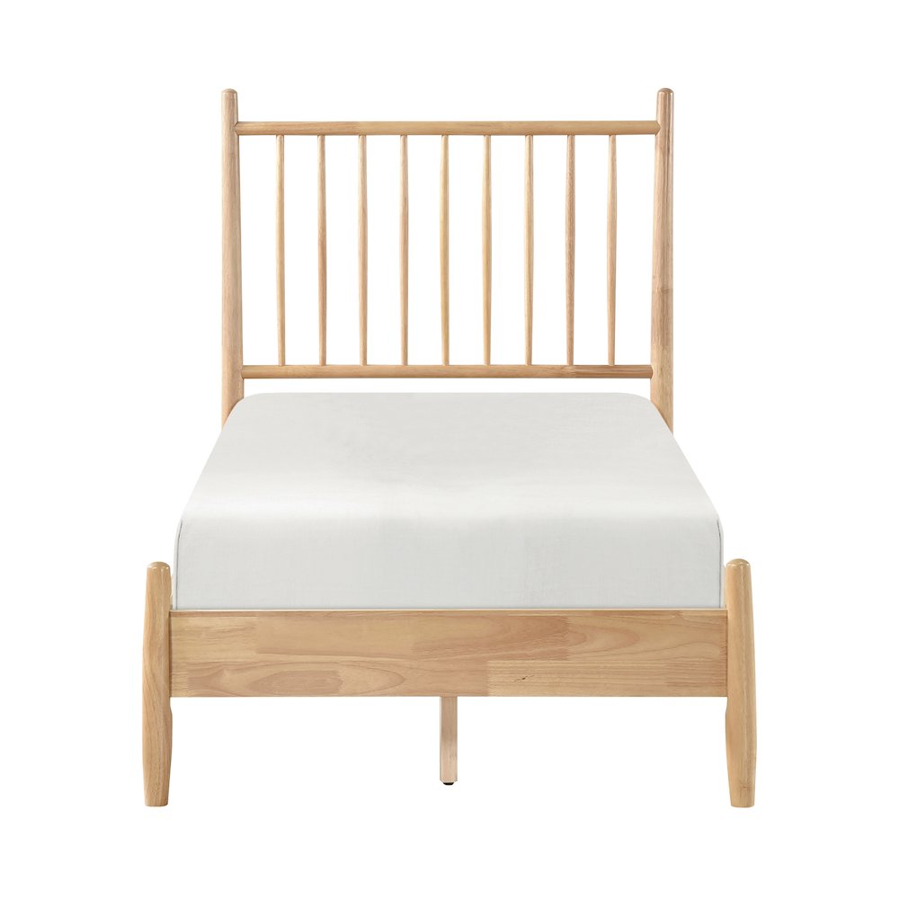 Brickell Rubberwood Twin Platform Bed in Natural