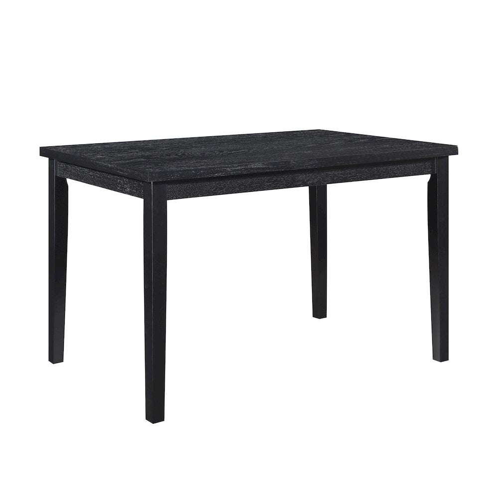 Andreas Asian Hardwood 5-Piece Dining Set in Black