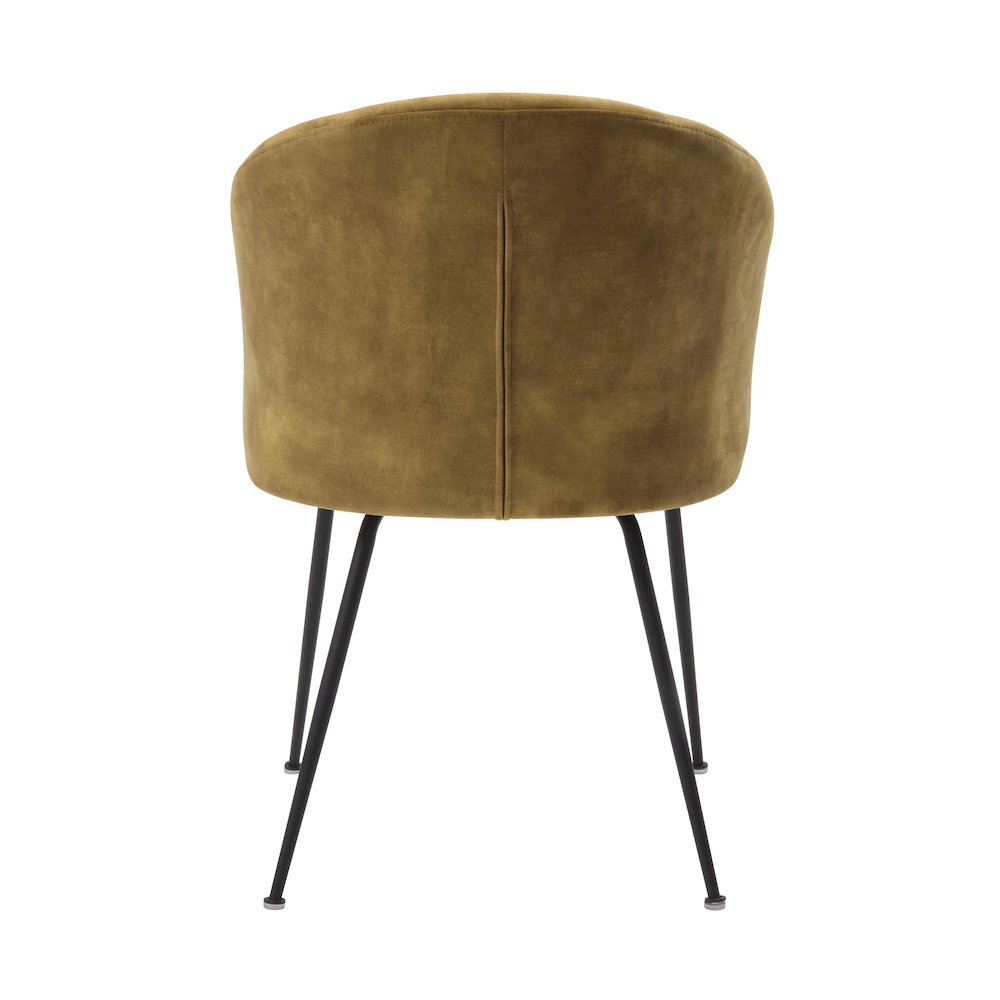 Cosimo Velvet Dining Room Side Chair, set of 2 in Mustard