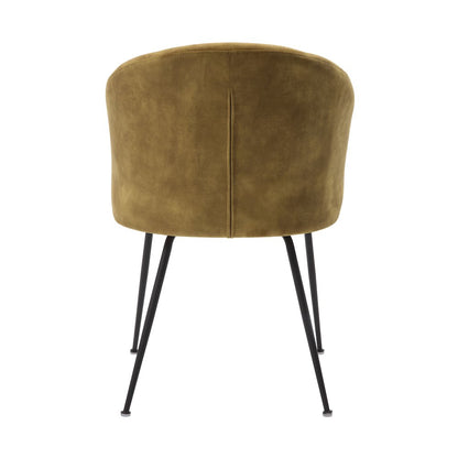 Cosimo Velvet Dining Room Side Chair, set of 2 in Mustard