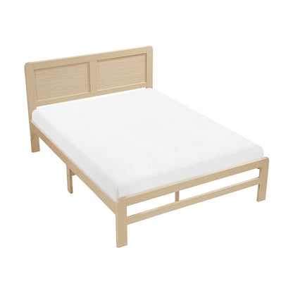 Carter Asian Hardwood Queen Platform Bed in Natural
