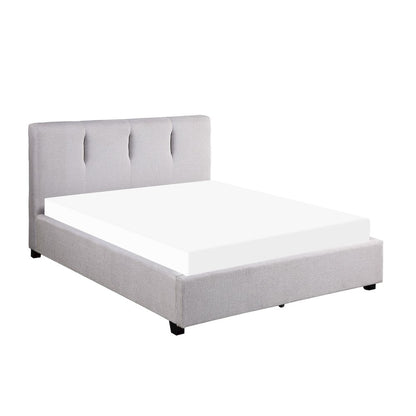 Aitana Textured California King Platform Bed in Gray