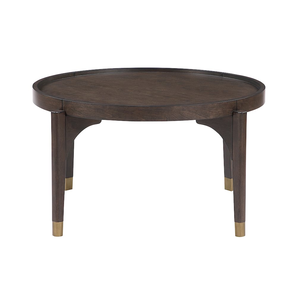 Anton Asian Hardwood Cocktail Table in Dark Brown