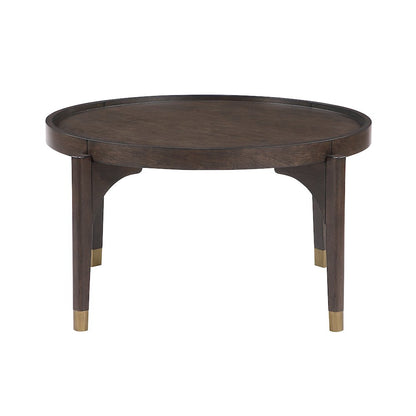 Anton Asian Hardwood Cocktail Table in Dark Brown
