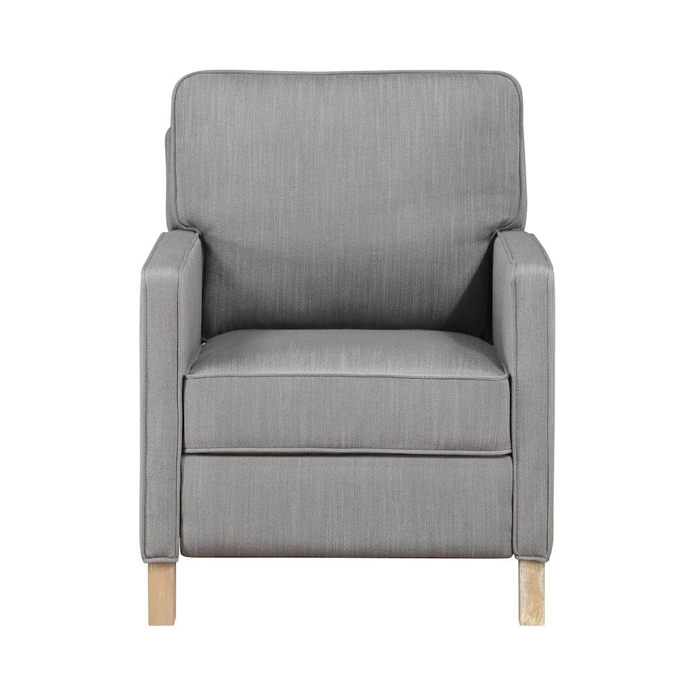 Hampstead Textured Push Back Reclining Chair in Gray