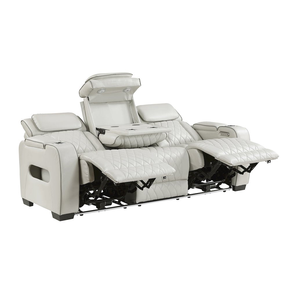 Fairway Faux Leather 2pc Set: Sofa, Loveseat in Taupe