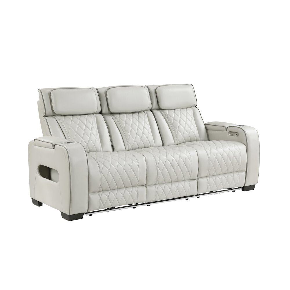 Fairway Faux Leather 2pc Set: Sofa, Loveseat in Taupe