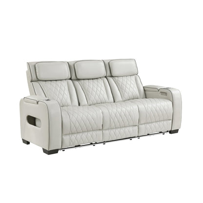 Fairway Faux Leather 2pc Set: Sofa, Loveseat in Taupe