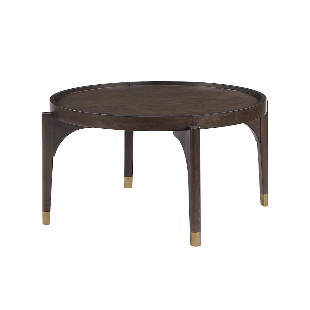 Anton Asian Hardwood Cocktail Table in Dark Brown