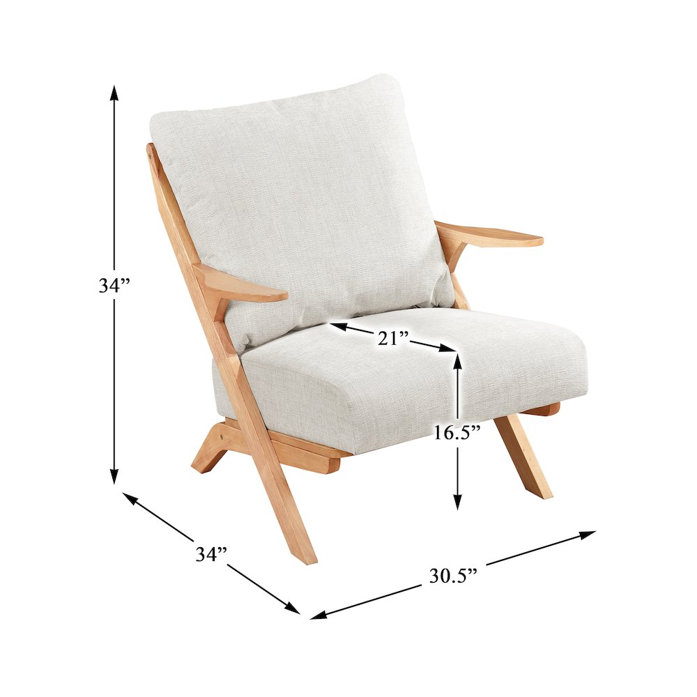 Lennox Chenille Accent Chair in Beige